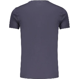 Blue Cotton Men's T-Shirt