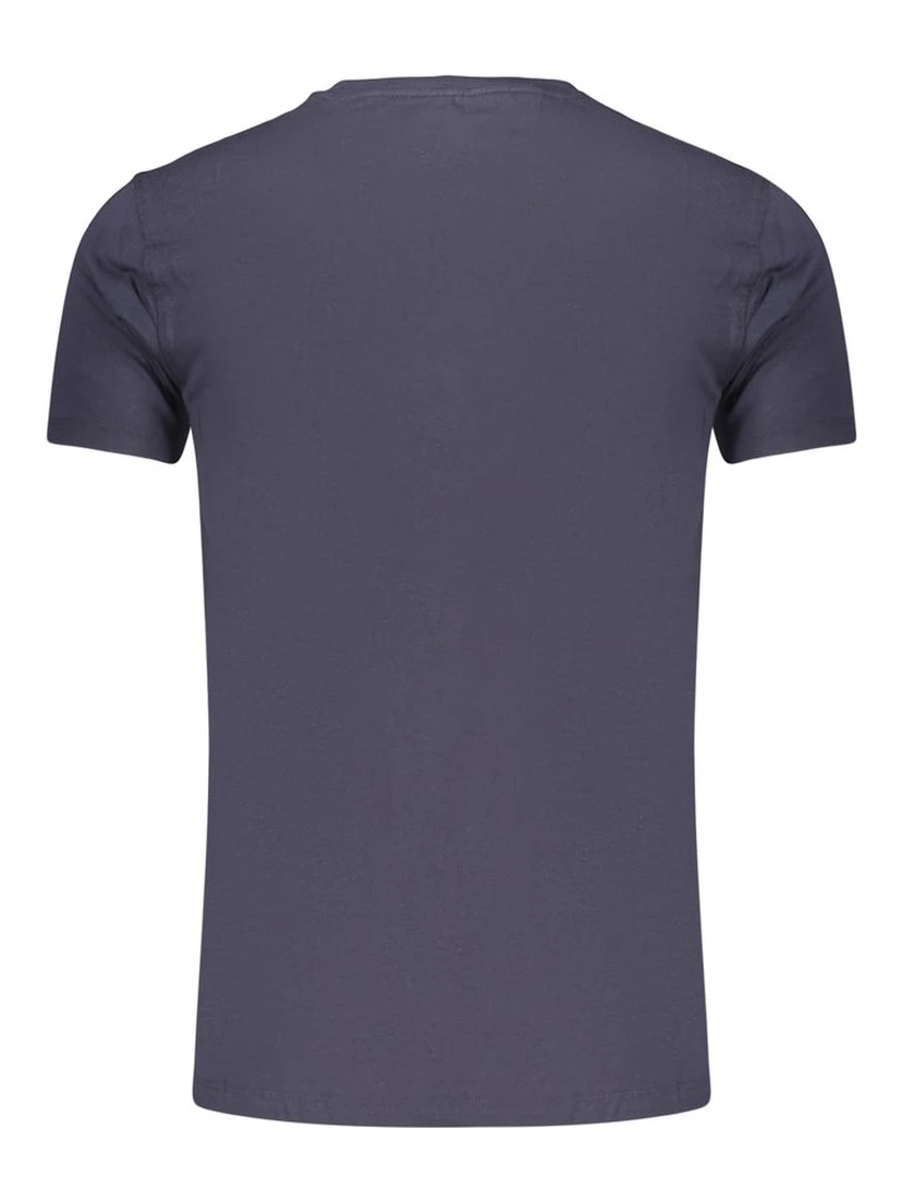 Blue Cotton Men's T-Shirt