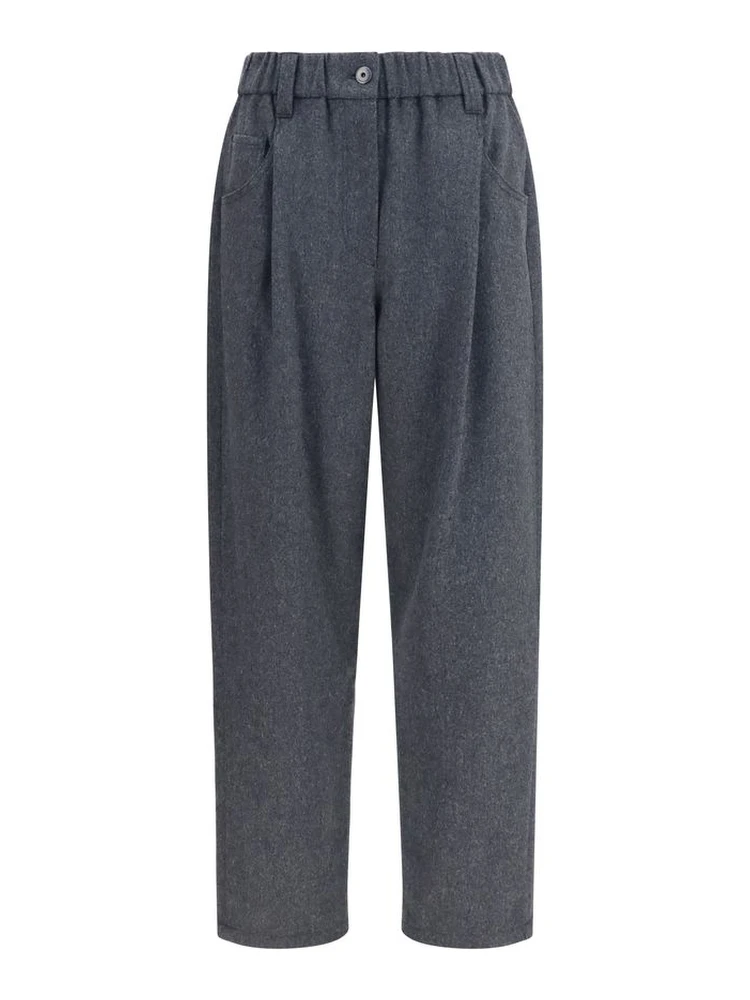 Gray Wool Oves Aries Casual Pants