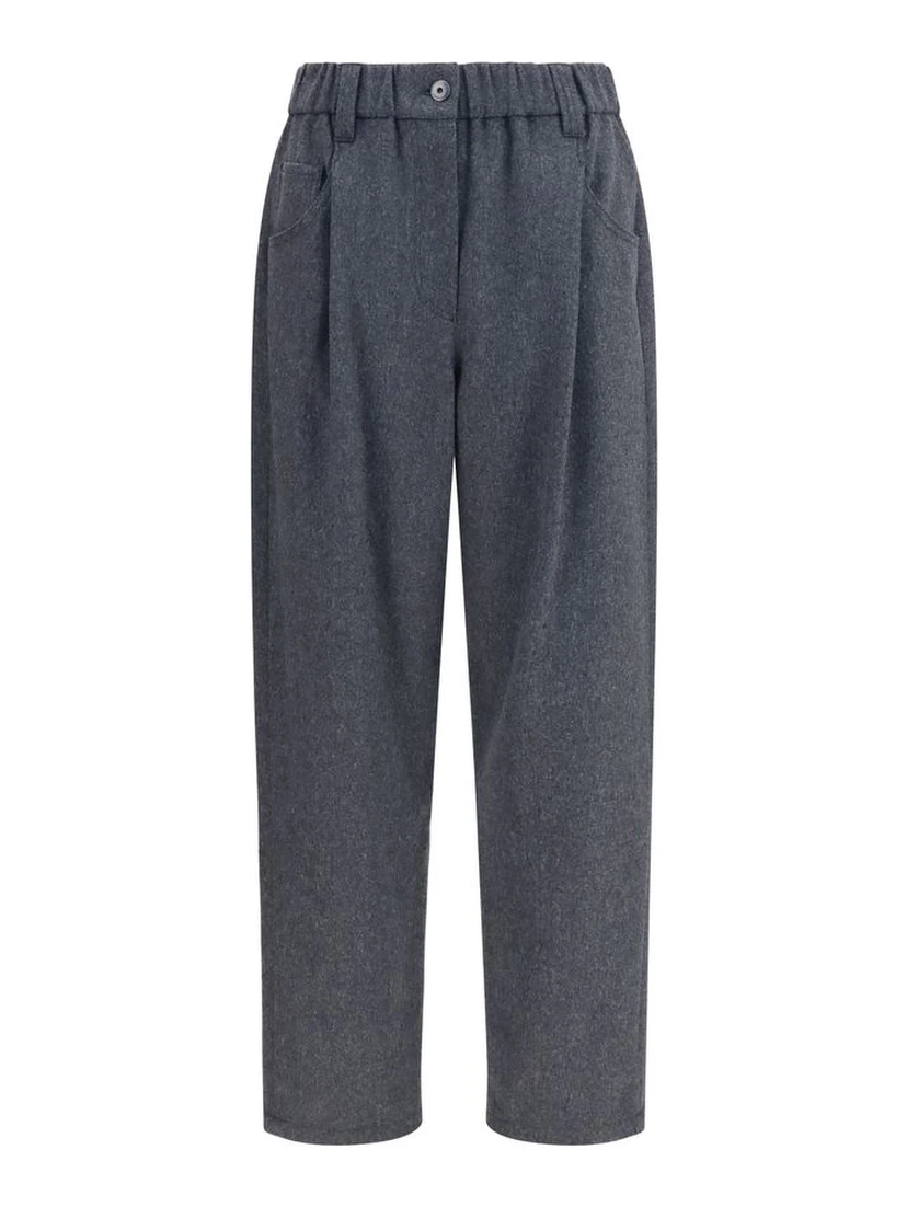 Gray Wool Oves Aries Casual Pants
