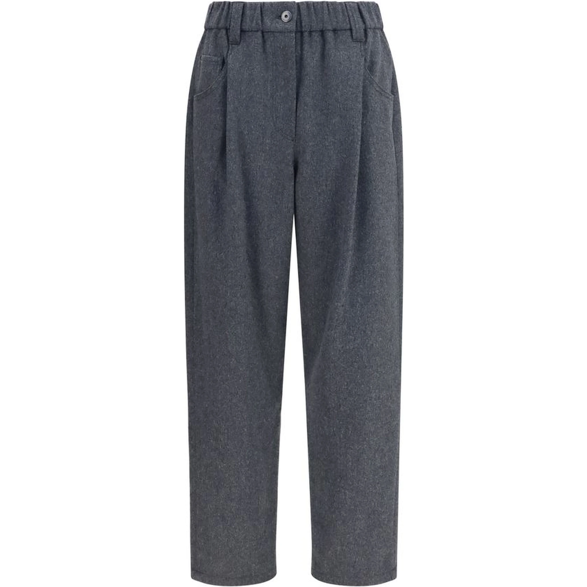 Gray Wool Oves Aries Casual Pants