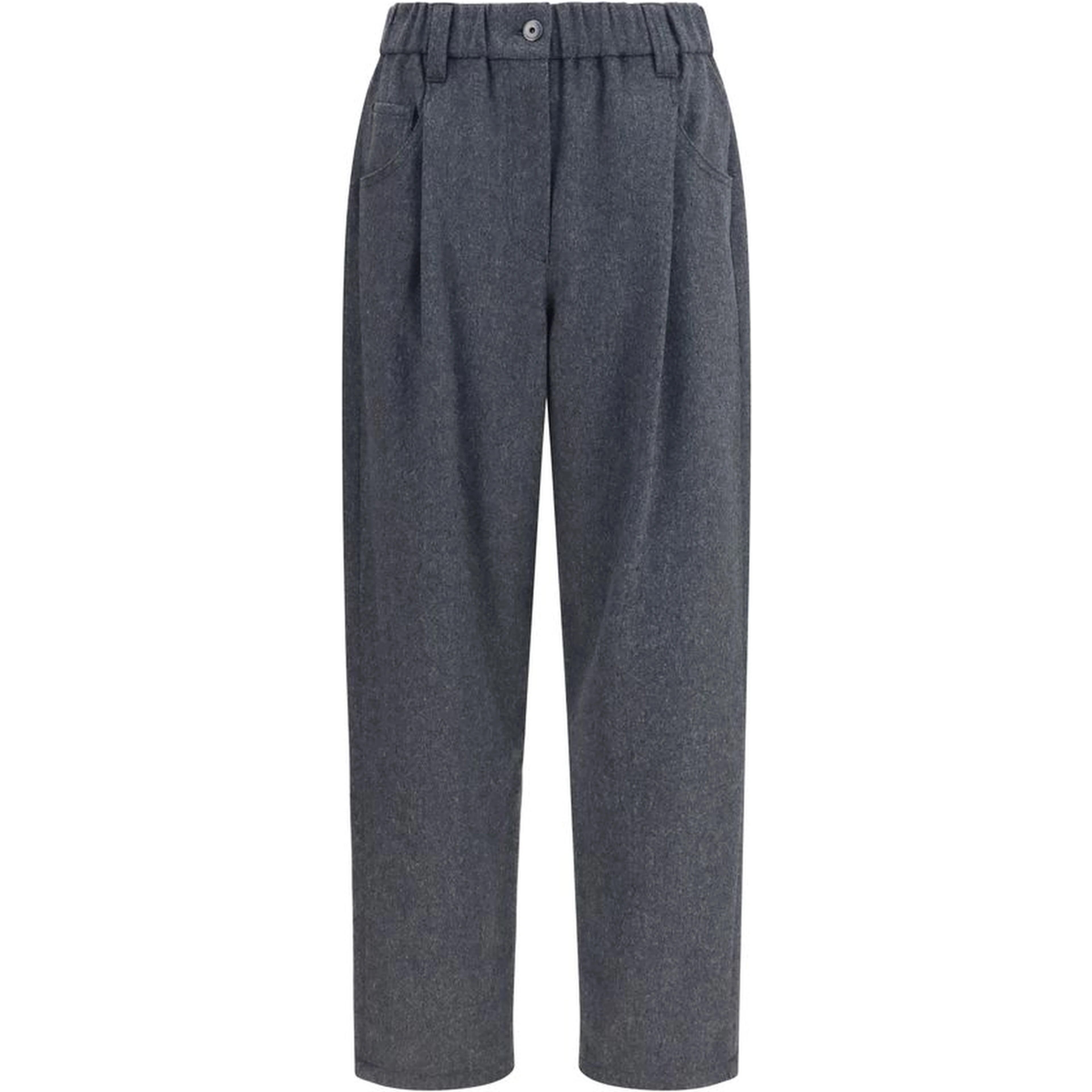 Gray Wool Oves Aries Casual Pants