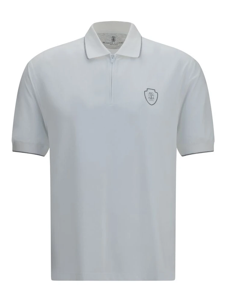 White Polyamide Polo Shirt