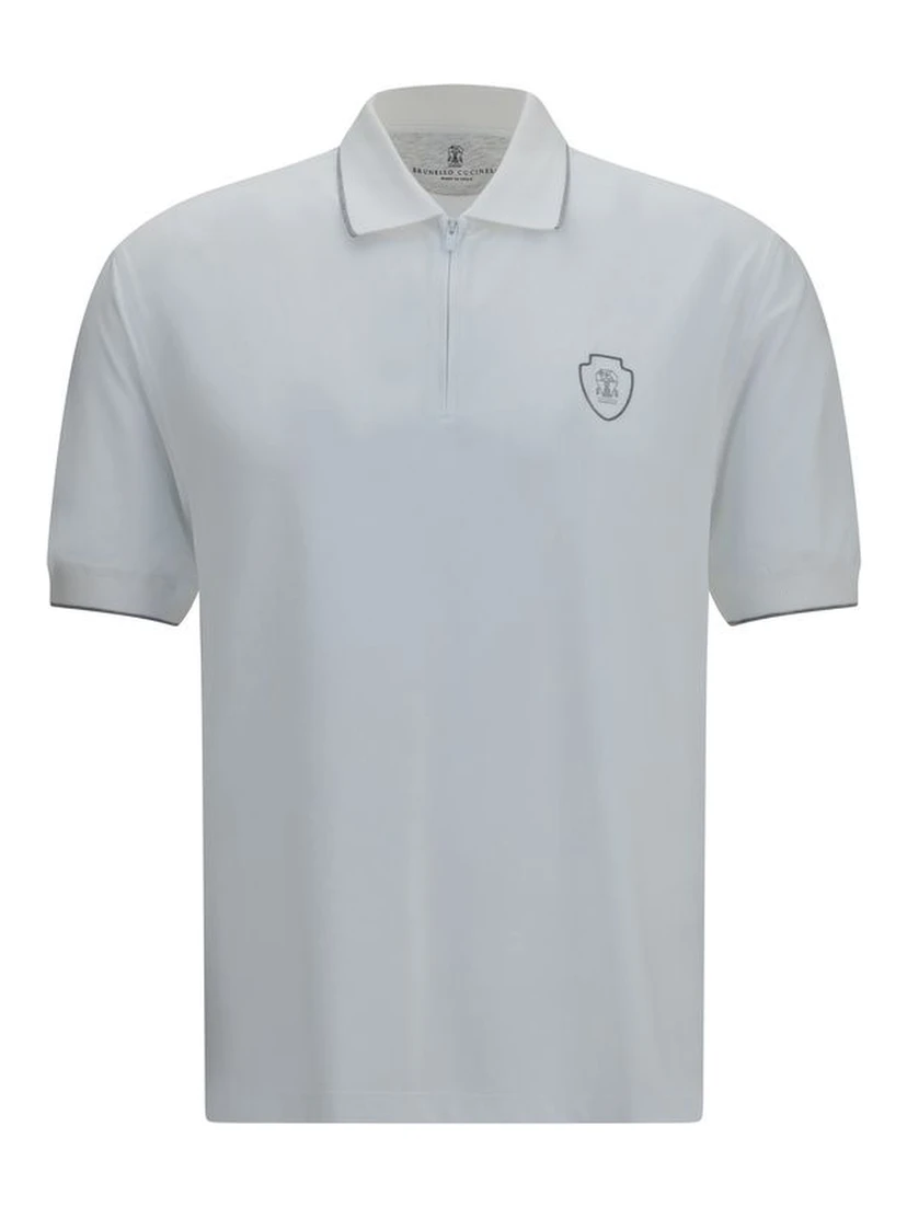 White Polyamide Polo Shirt