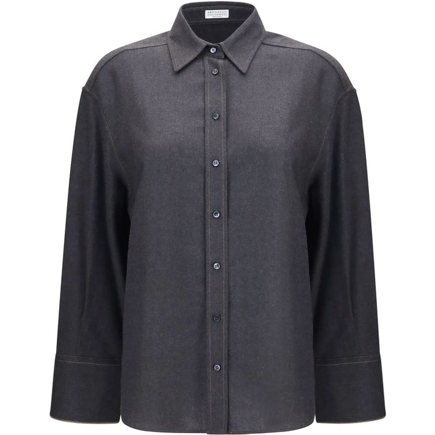 Gray Wool Oves Aries Dress Shirt