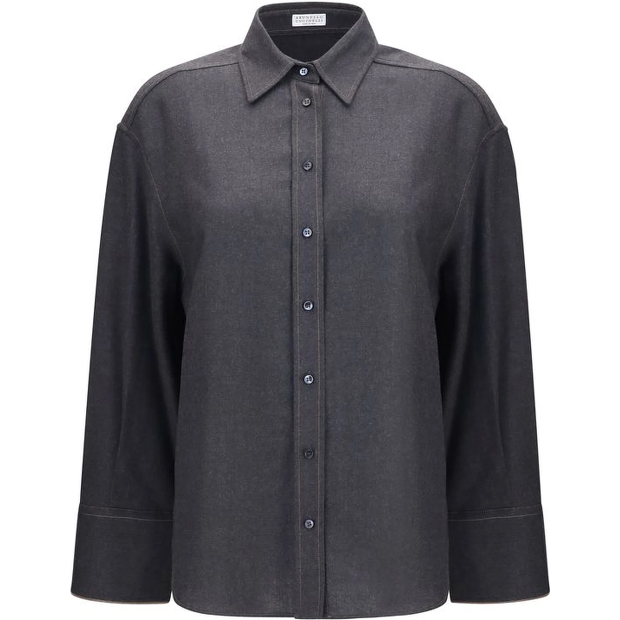 Gray Wool Oves Aries Dress Shirt