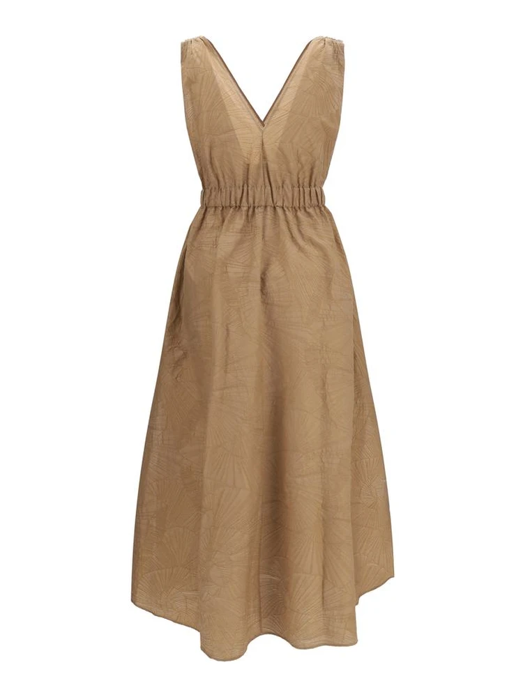 Beige Cotton Casual Dress alternative