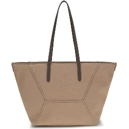 Beige Cotton Handbag