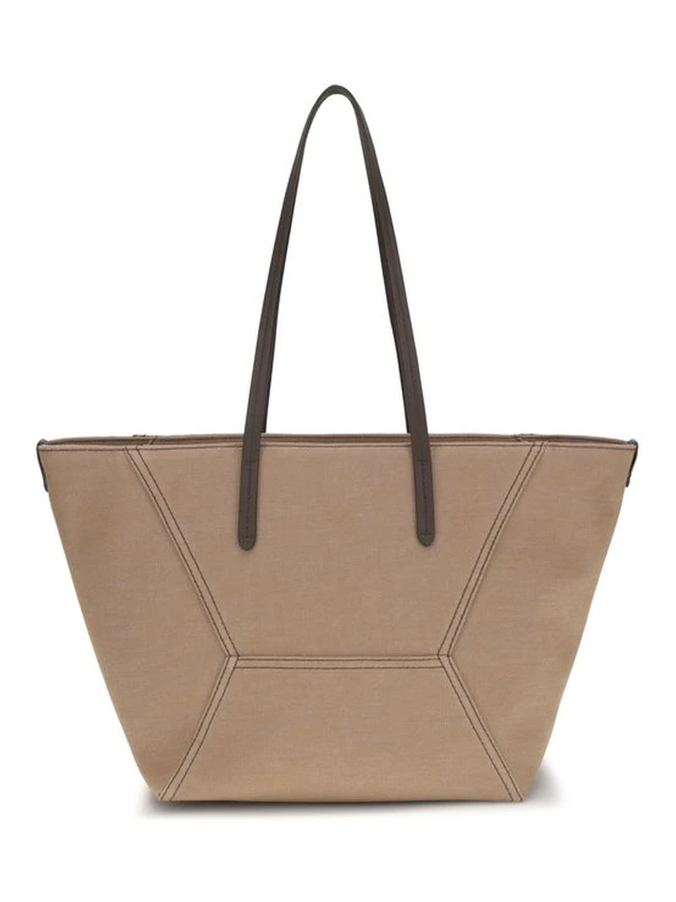 Beige Cotton Handbag