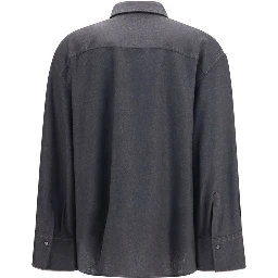Gray Wool Oves Aries Dress Shirt