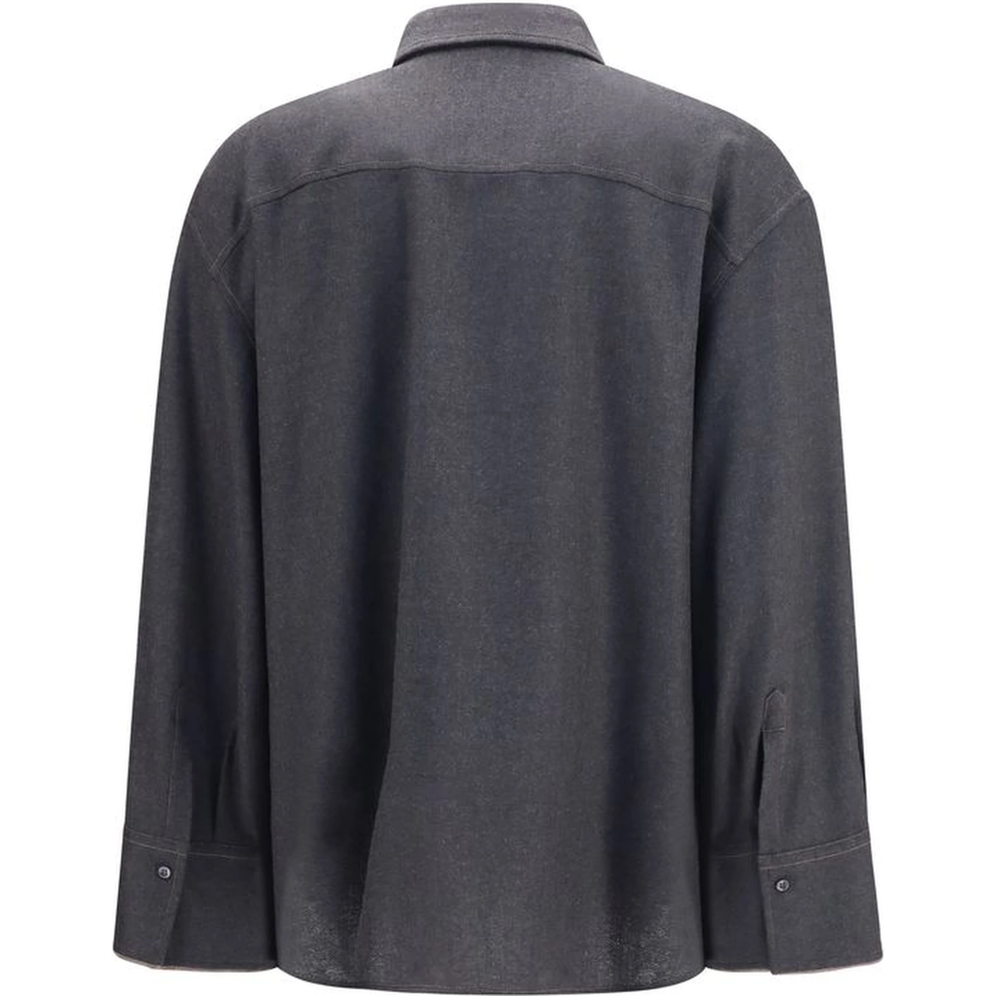 Gray Wool Oves Aries Dress Shirt