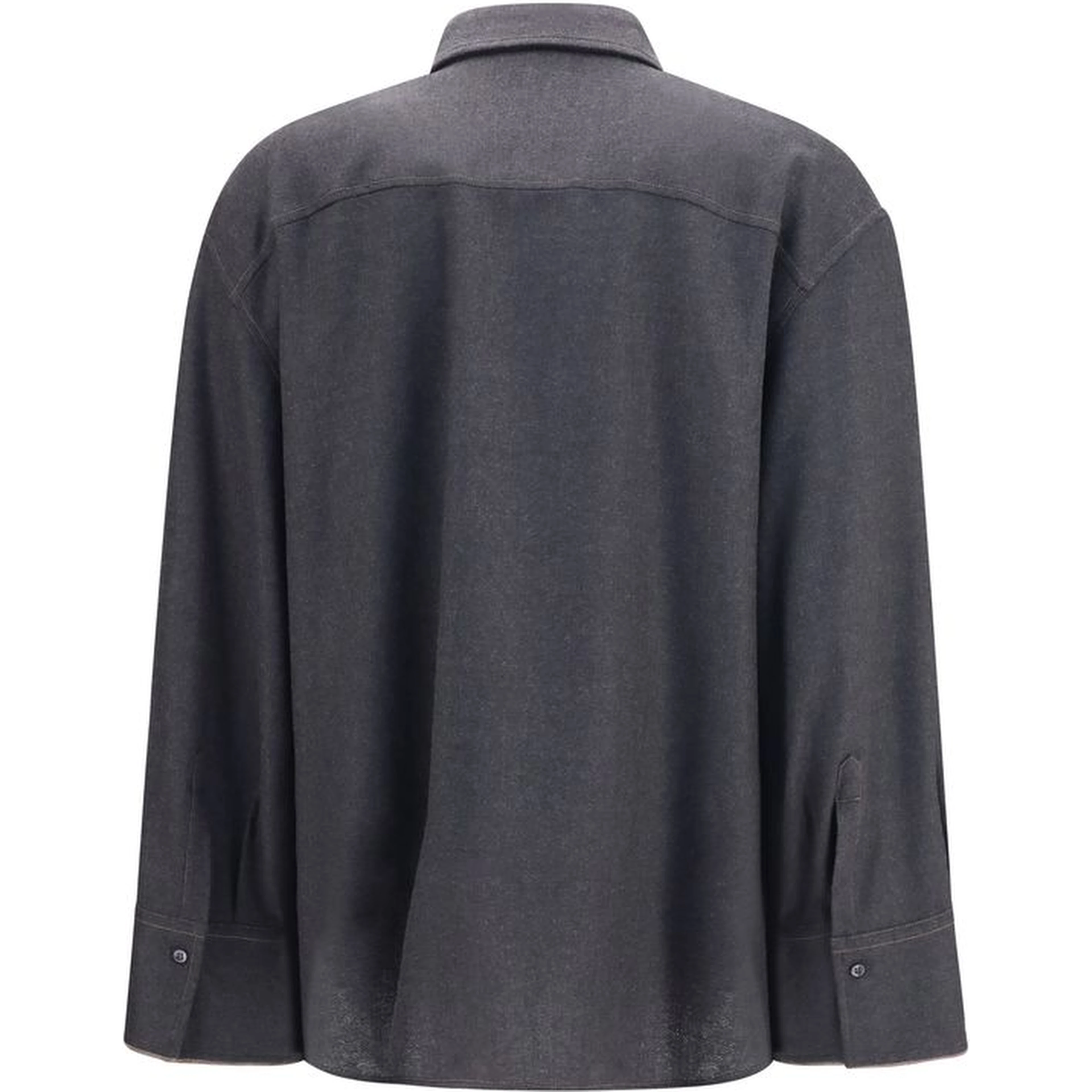 Gray Wool Oves Aries Dress Shirt