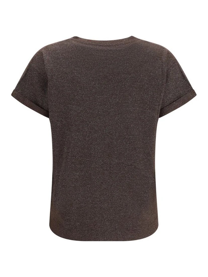 Brown Nylon T-Shirt