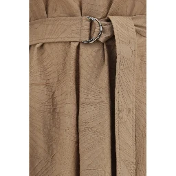Beige Cotton Casual Dress