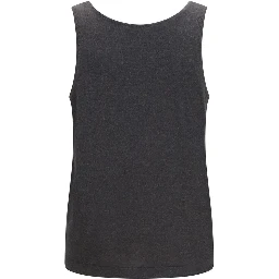 Gray Cashmere Sleeveles T-Shirt