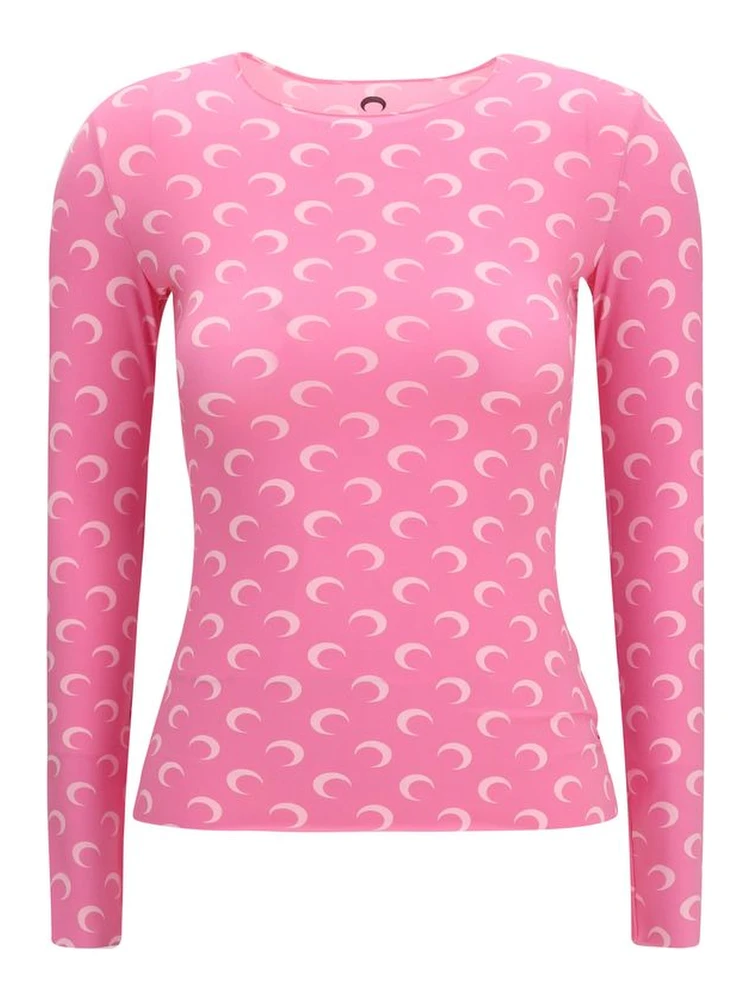 Multicolor Polyamide Long Sleeve T-Shirt