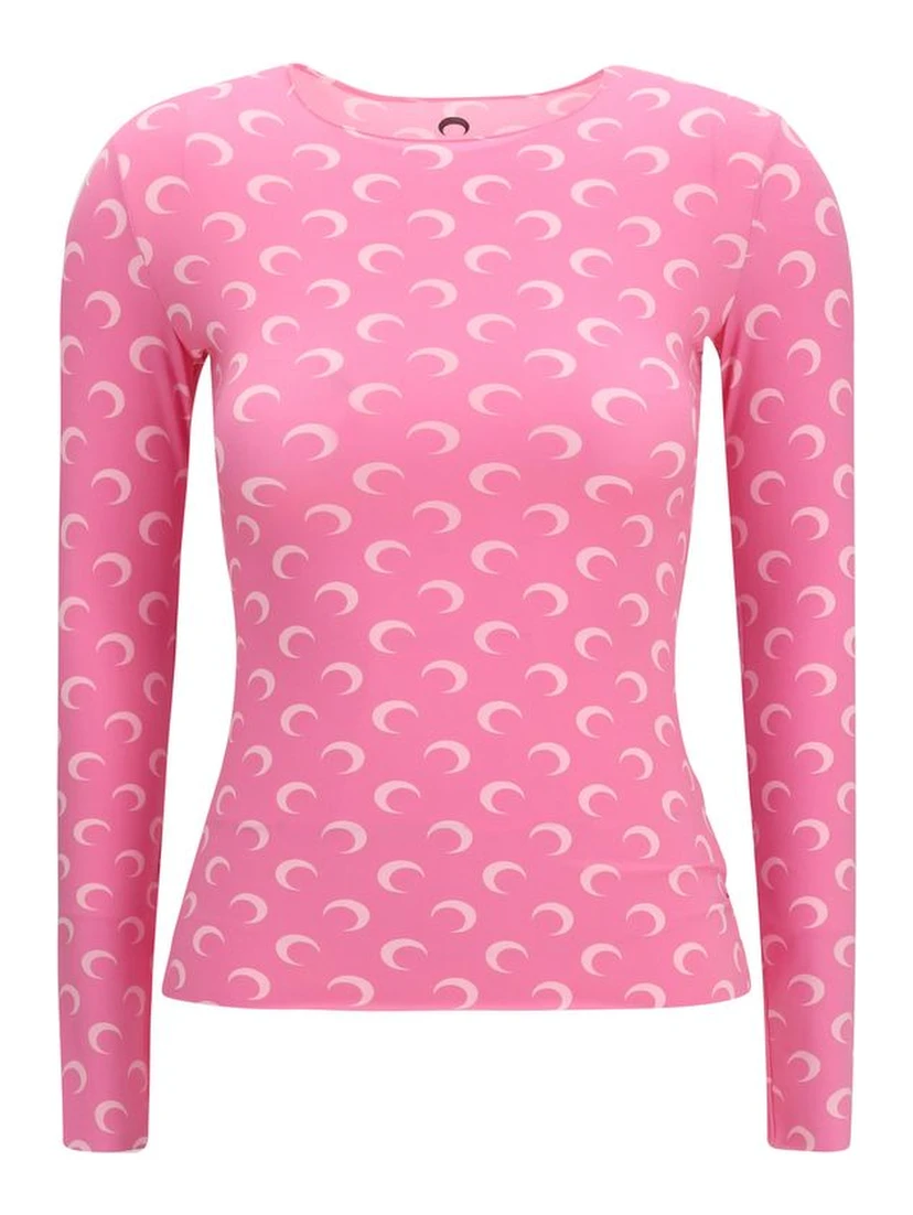 Multicolor Polyamide Long Sleeve T-Shirt