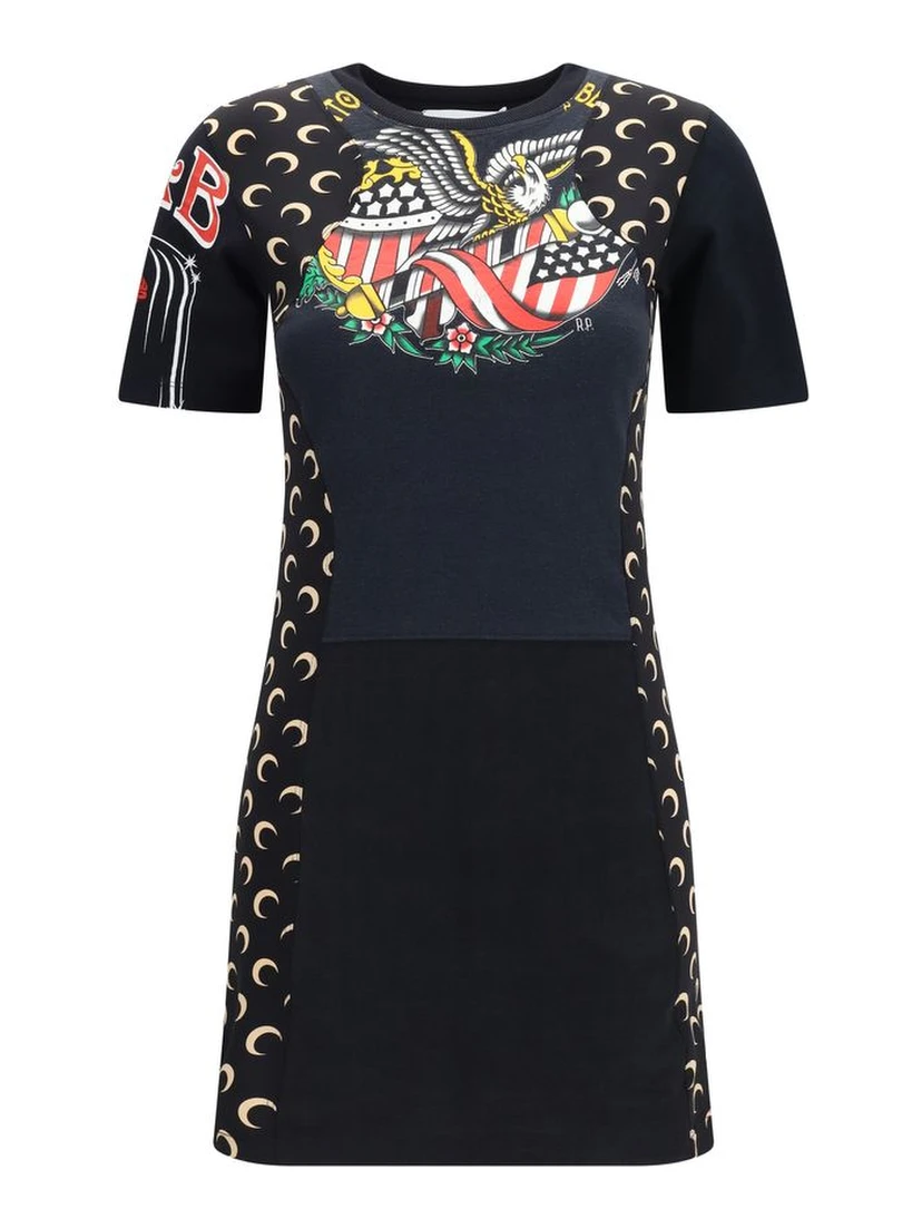 Black Cotton Casual Dress