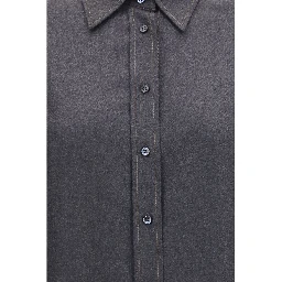 Gray Wool Oves Aries Dress Shirt