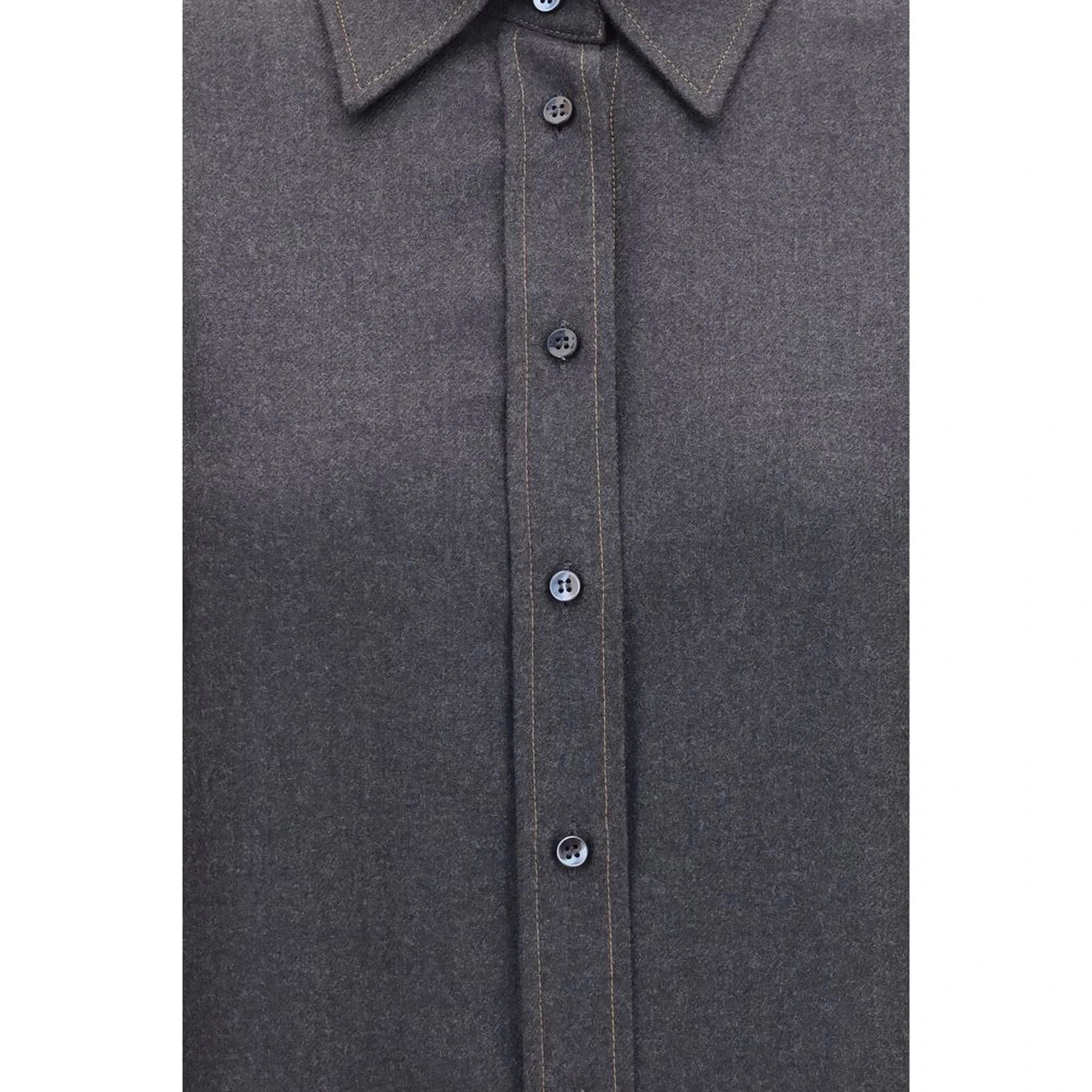 Gray Wool Oves Aries Dress Shirt