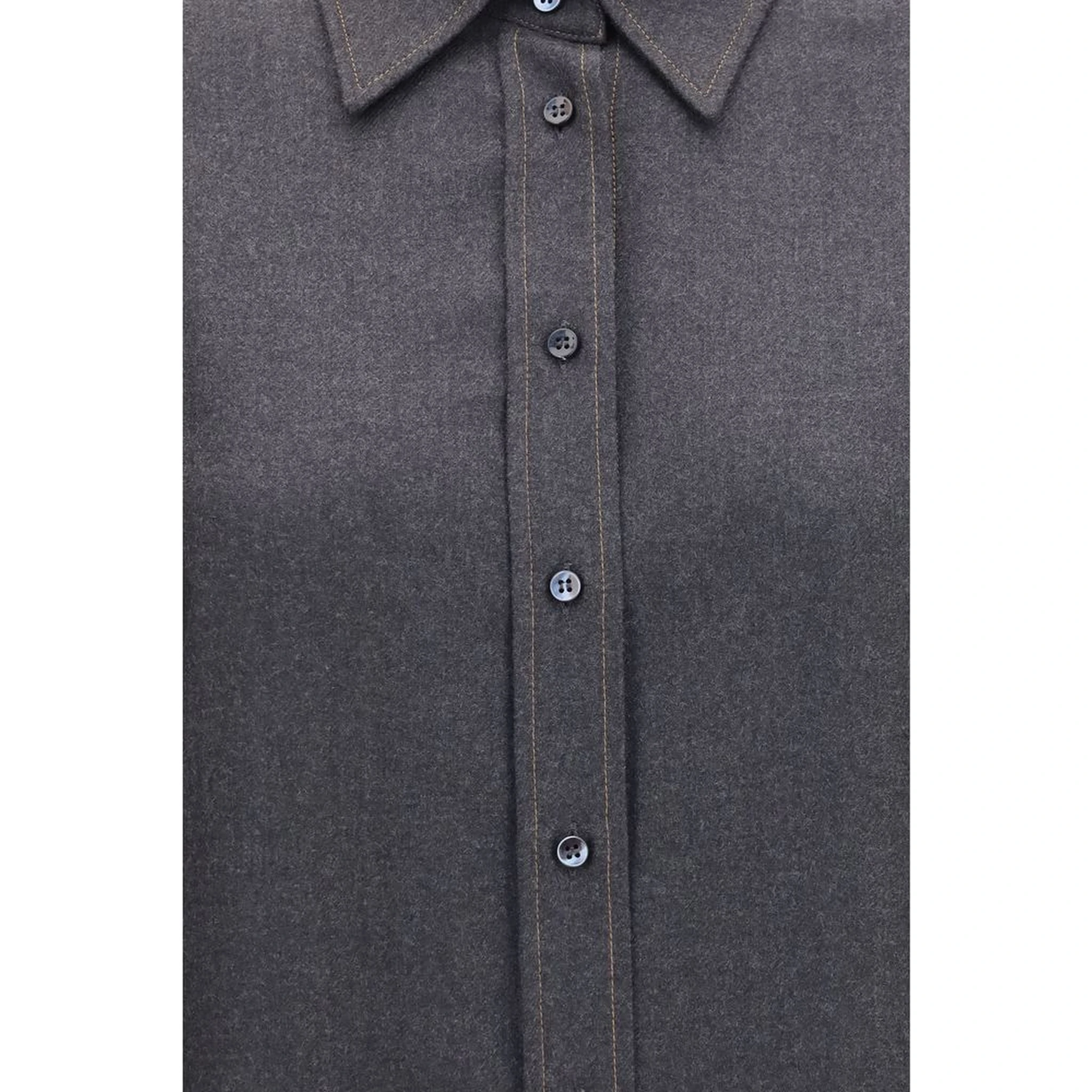 Gray Wool Oves Aries Dress Shirt