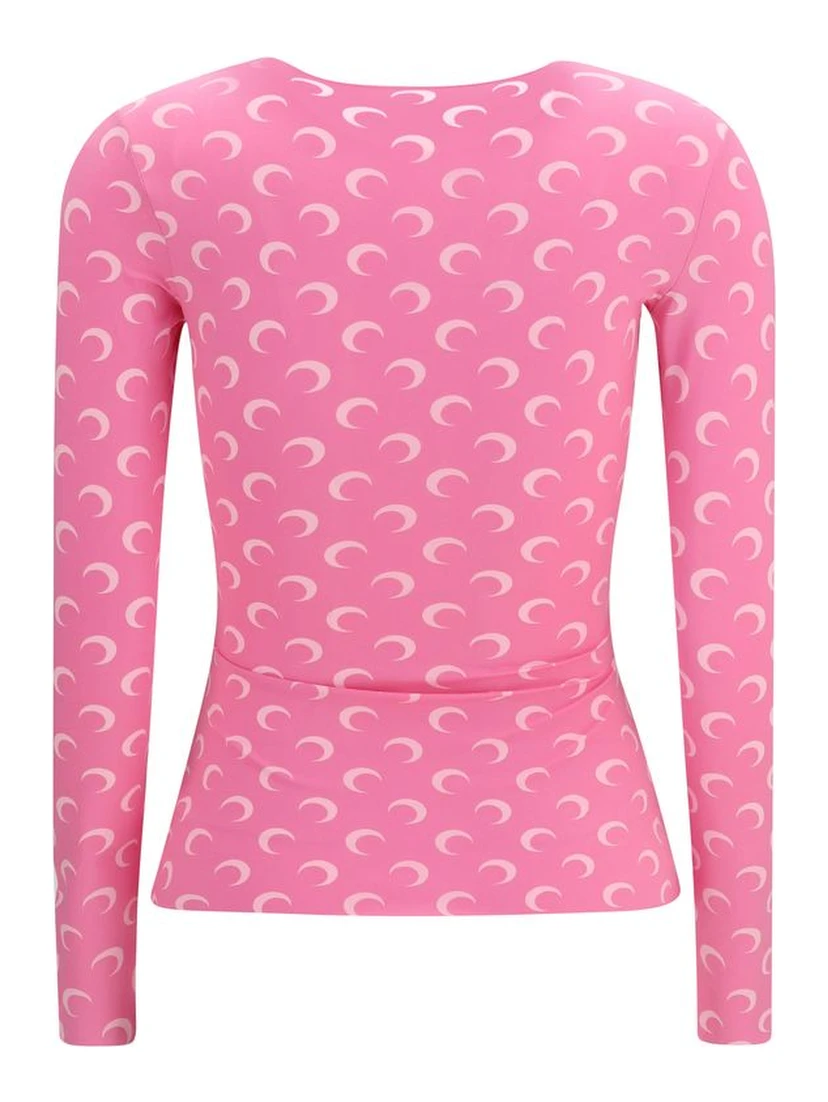 Multicolor Polyamide Long Sleeve T-Shirt