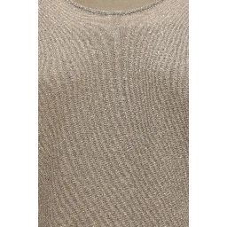 Beige Cashmere Sleeveles T-Shirt