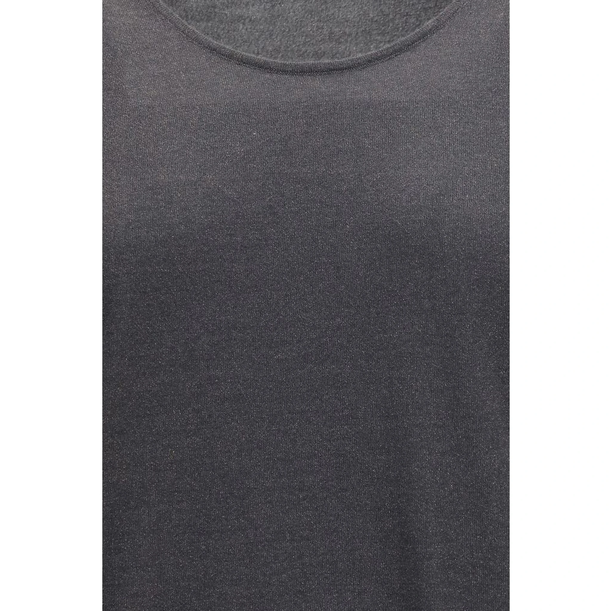Gray Cashmere Sleeveles T-Shirt