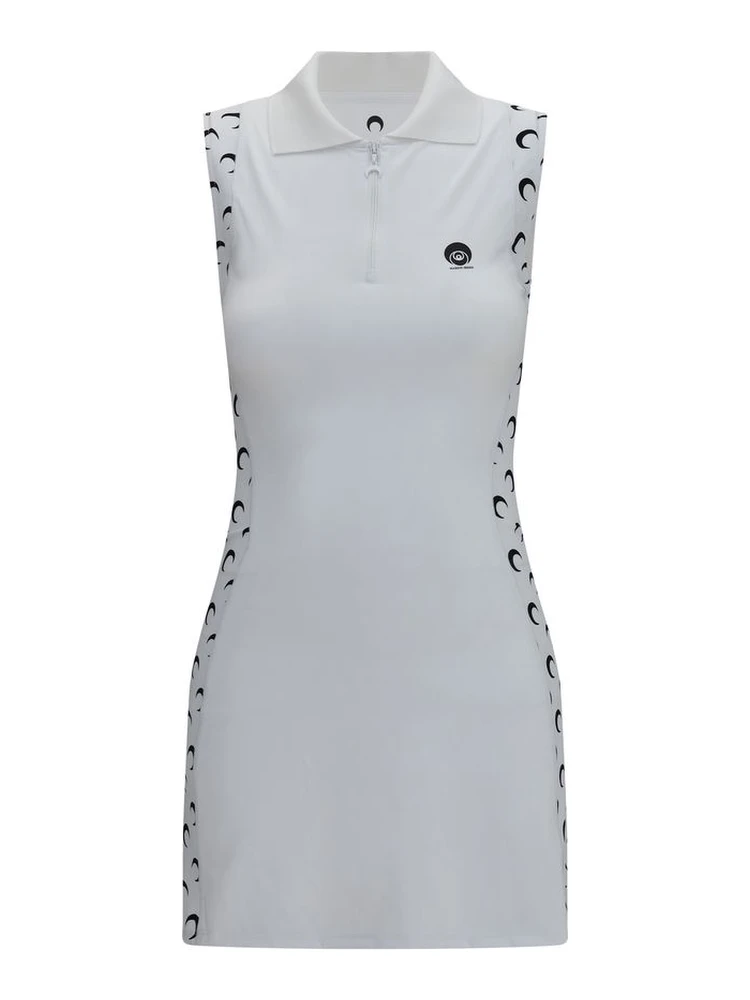 White Polyamide Casual Dress