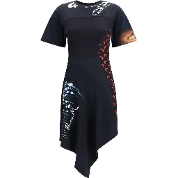 Black Cotton Casual Dress
