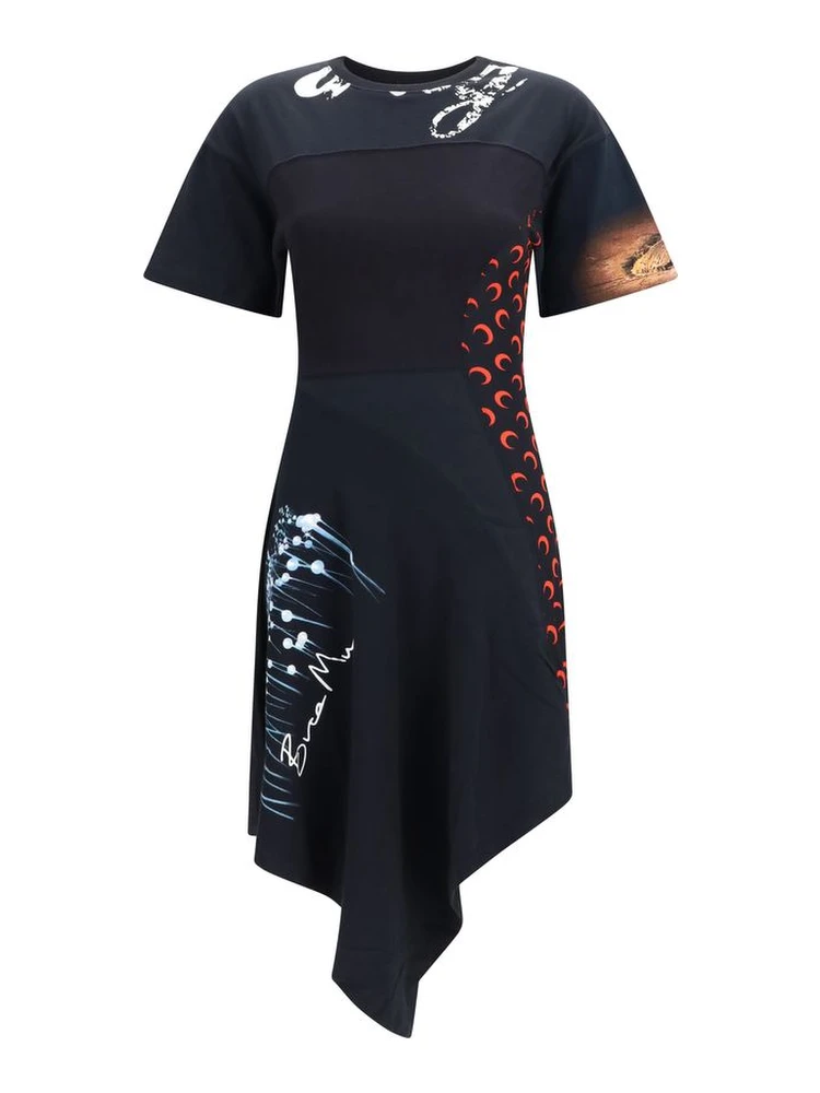 Black Cotton Casual Dress