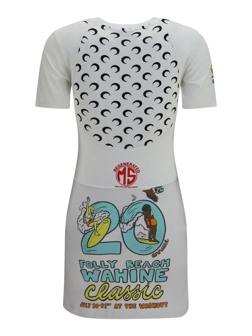White Cotton Casual Dress