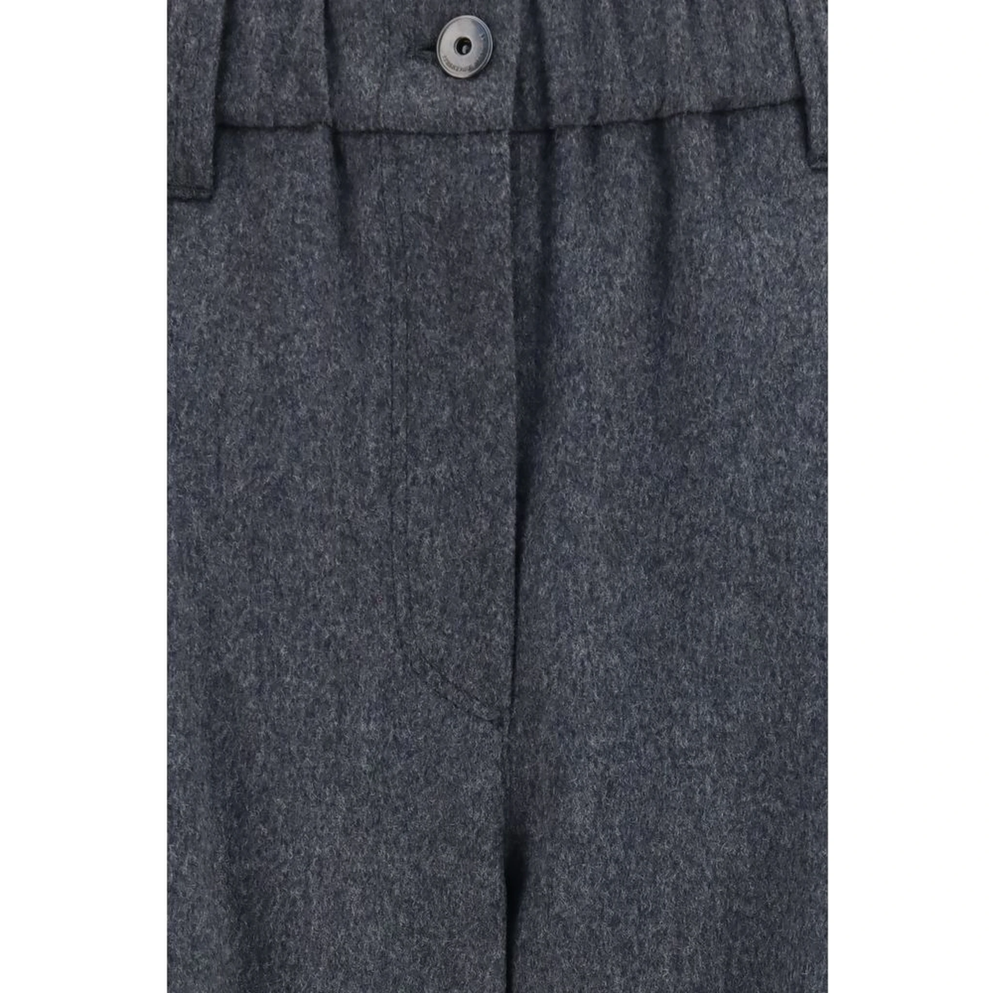 Gray Wool Oves Aries Casual Pants