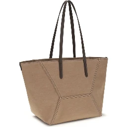 Beige Cotton Handbag