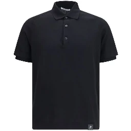 Black Cotton Polo Shirt
