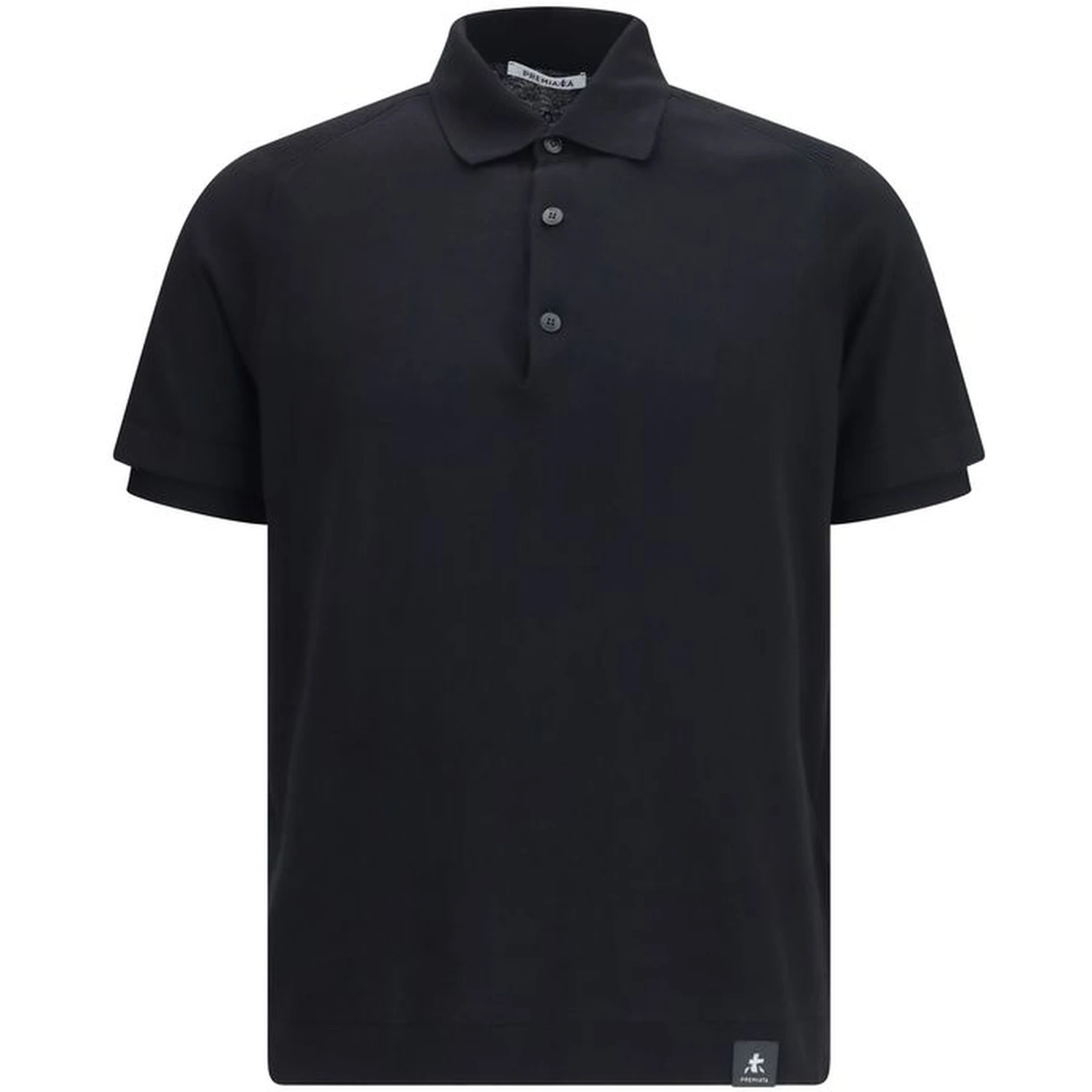 Black Cotton Polo Shirt