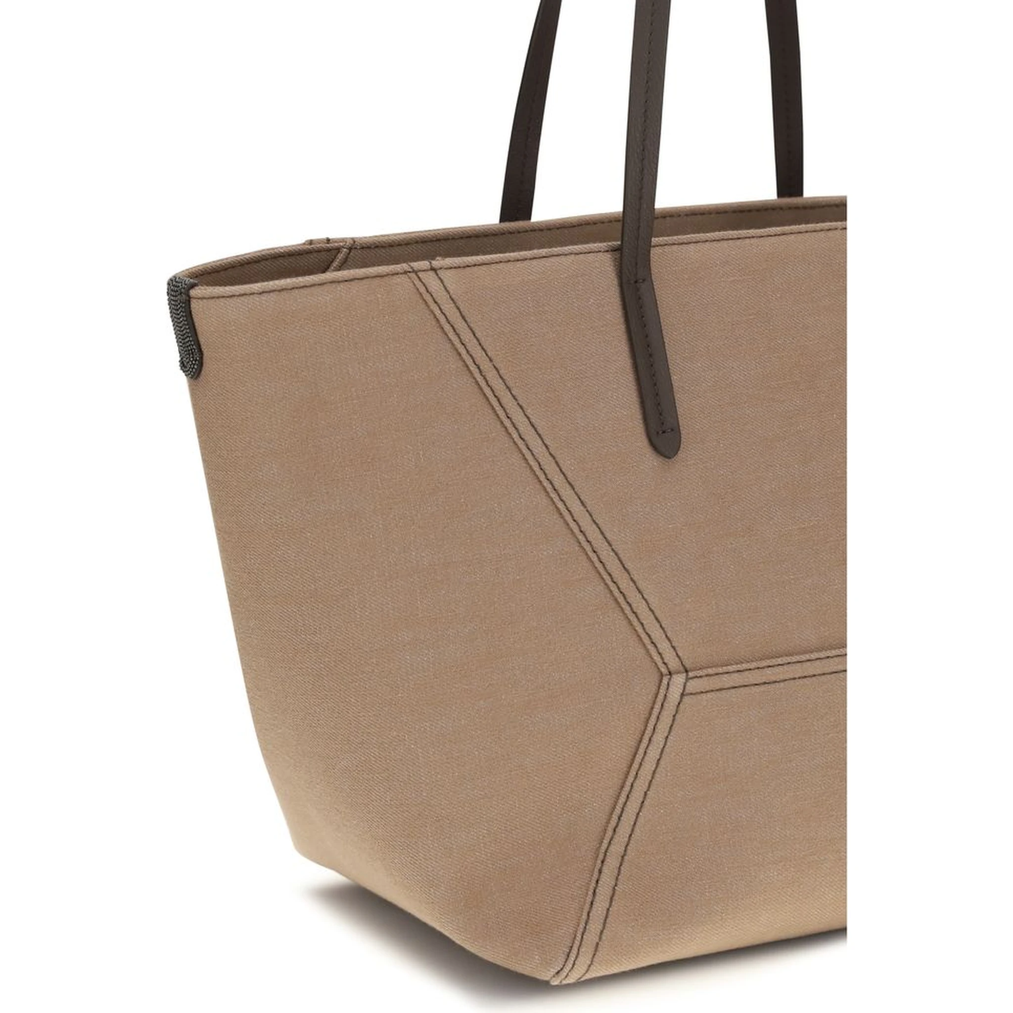 Beige Cotton Handbag