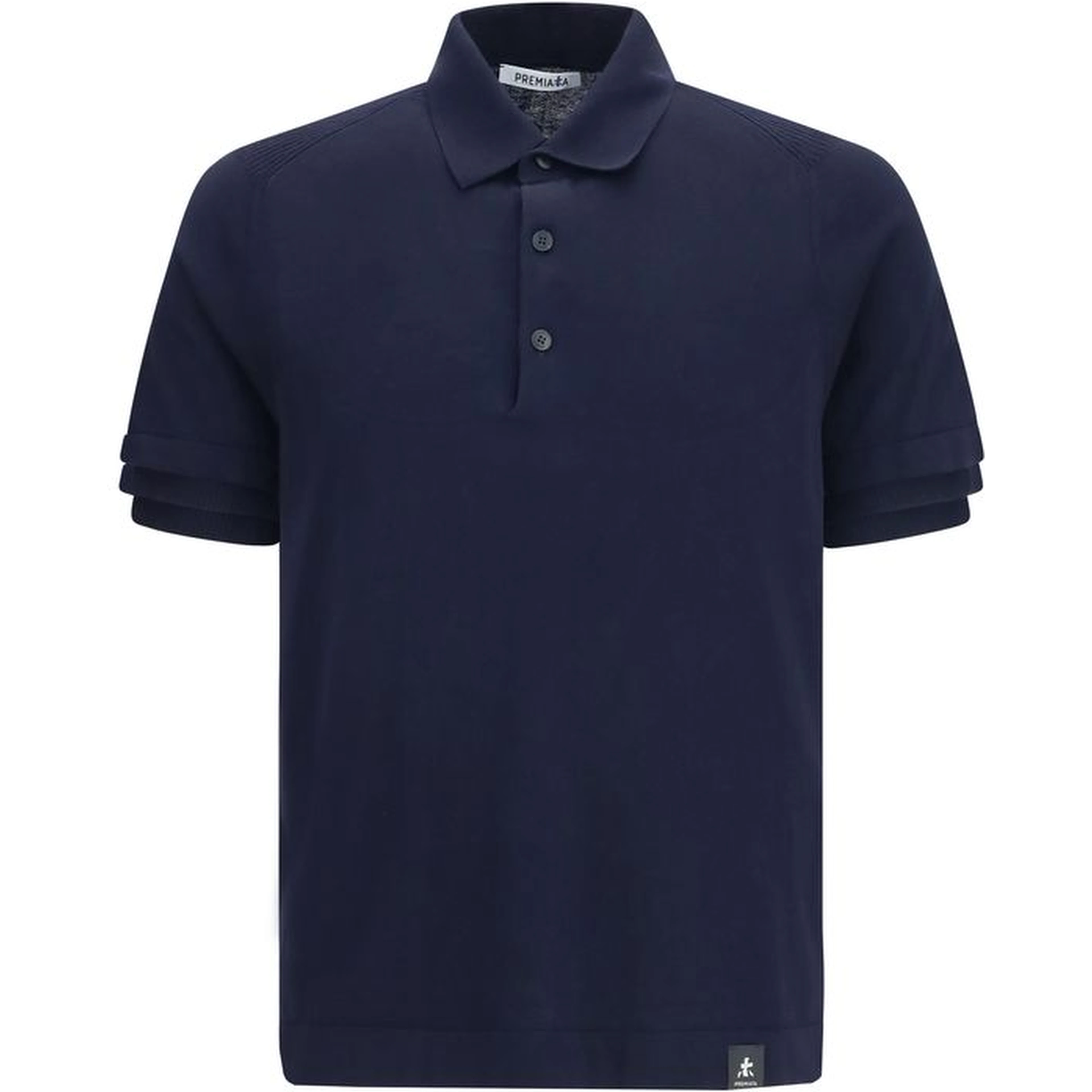 Blue Cotton Polo Shirt