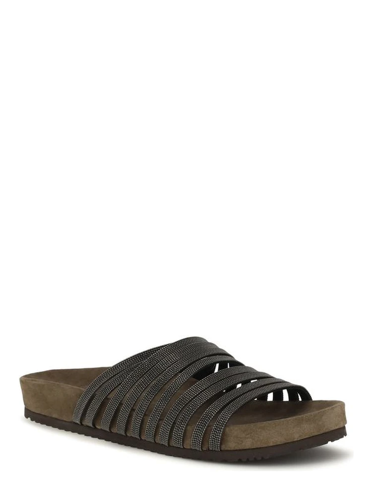 Black Calf Leather Bos Taurus Flat Sandals alternative