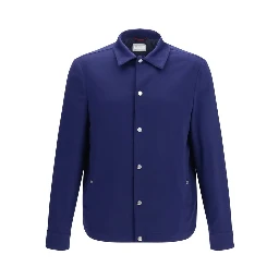 Blue Cashmere Full-Length Jacket