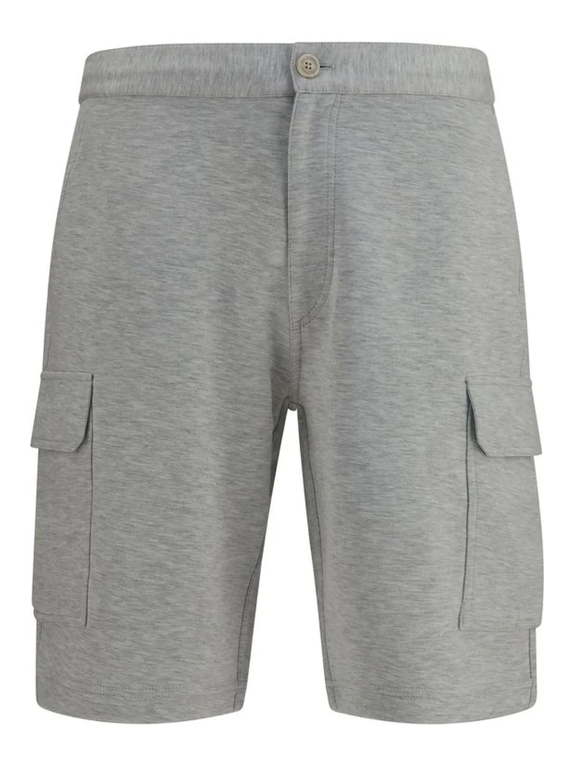 Gray Cotton Bermuda Shorts