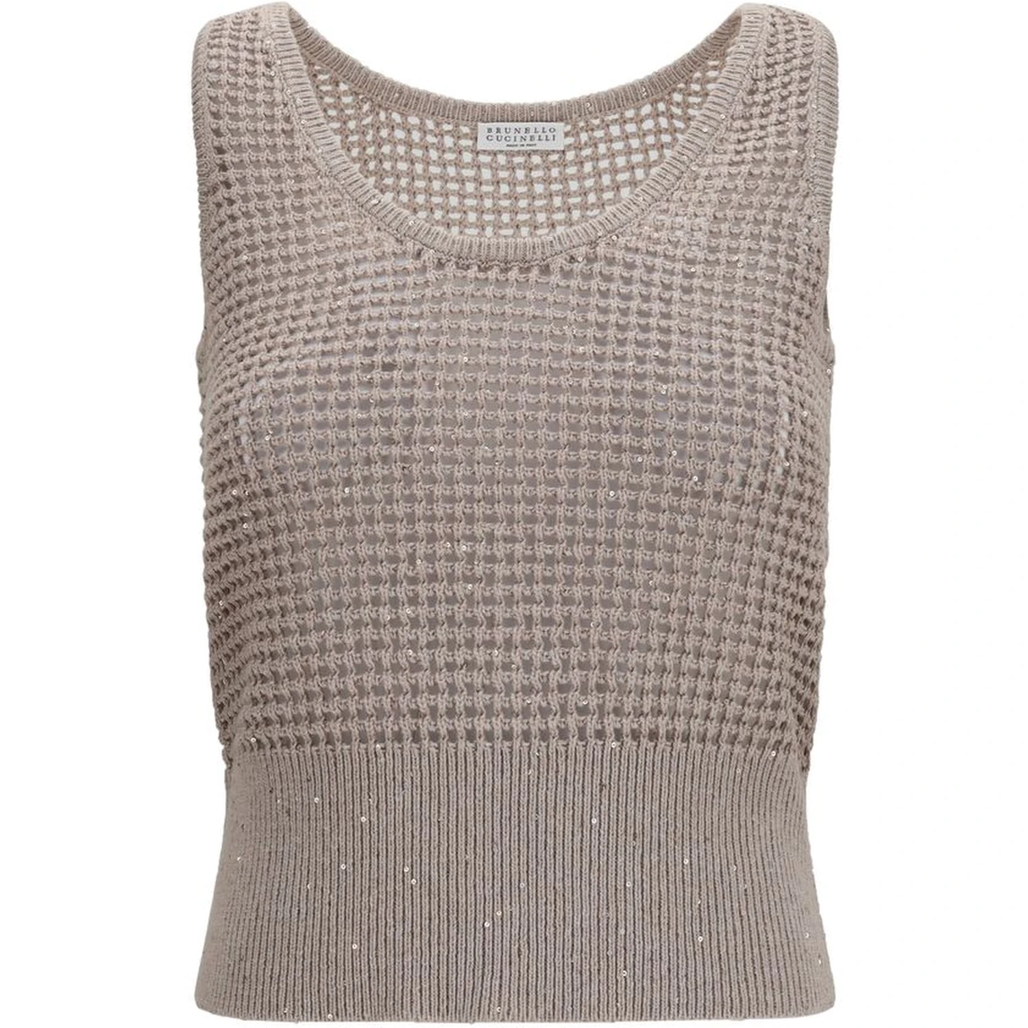 Beige Cotton Tank Tops