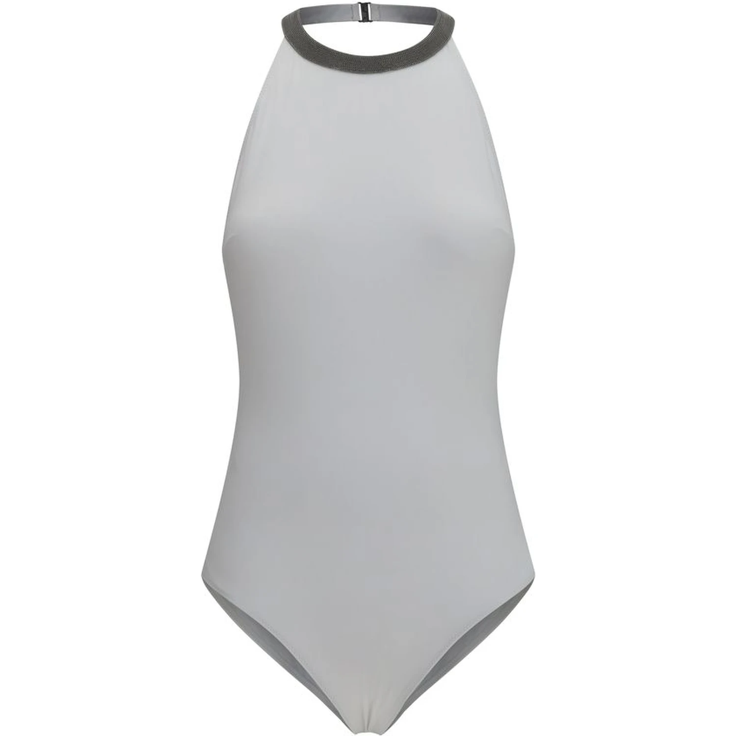 White Polyamide One-Piece Swimsuit