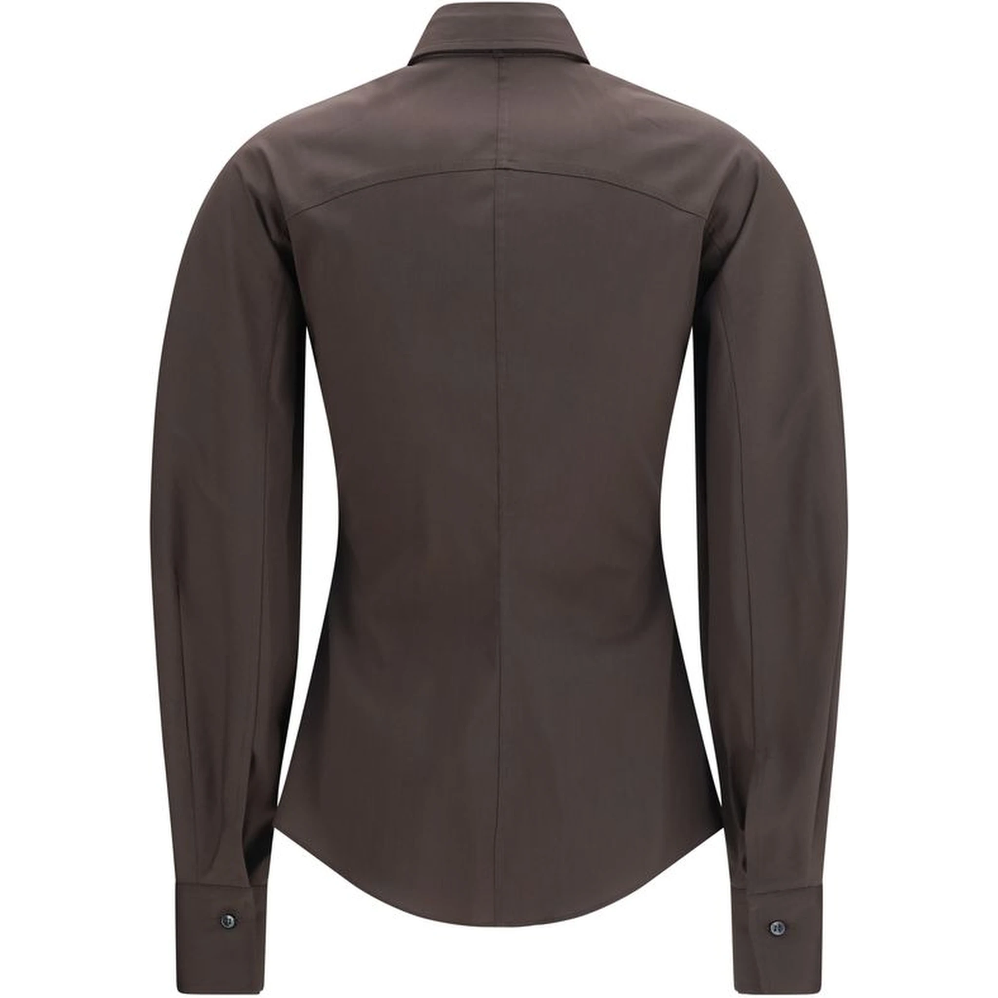 Brown Cotton Dress Shirt