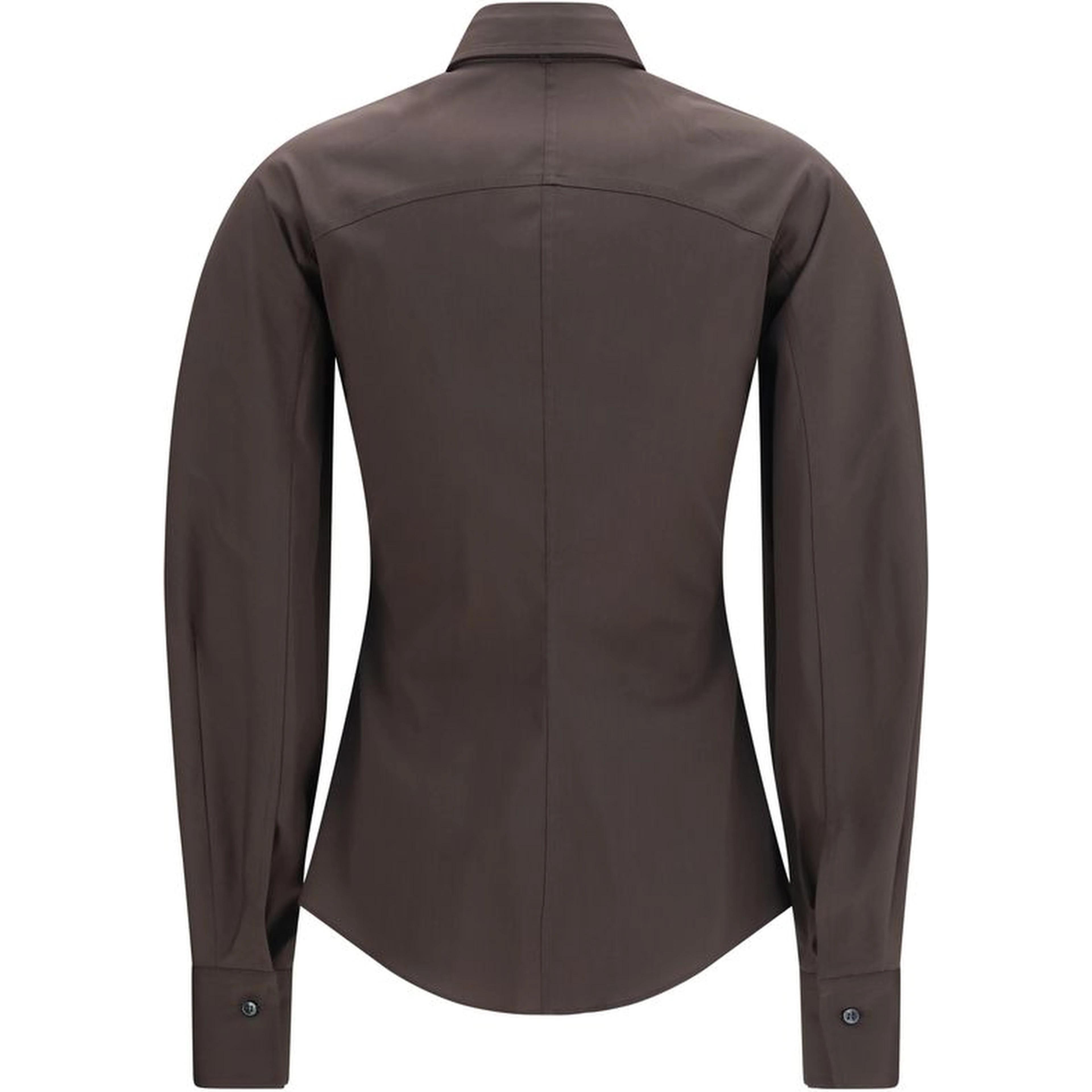 Brown Cotton Dress Shirt