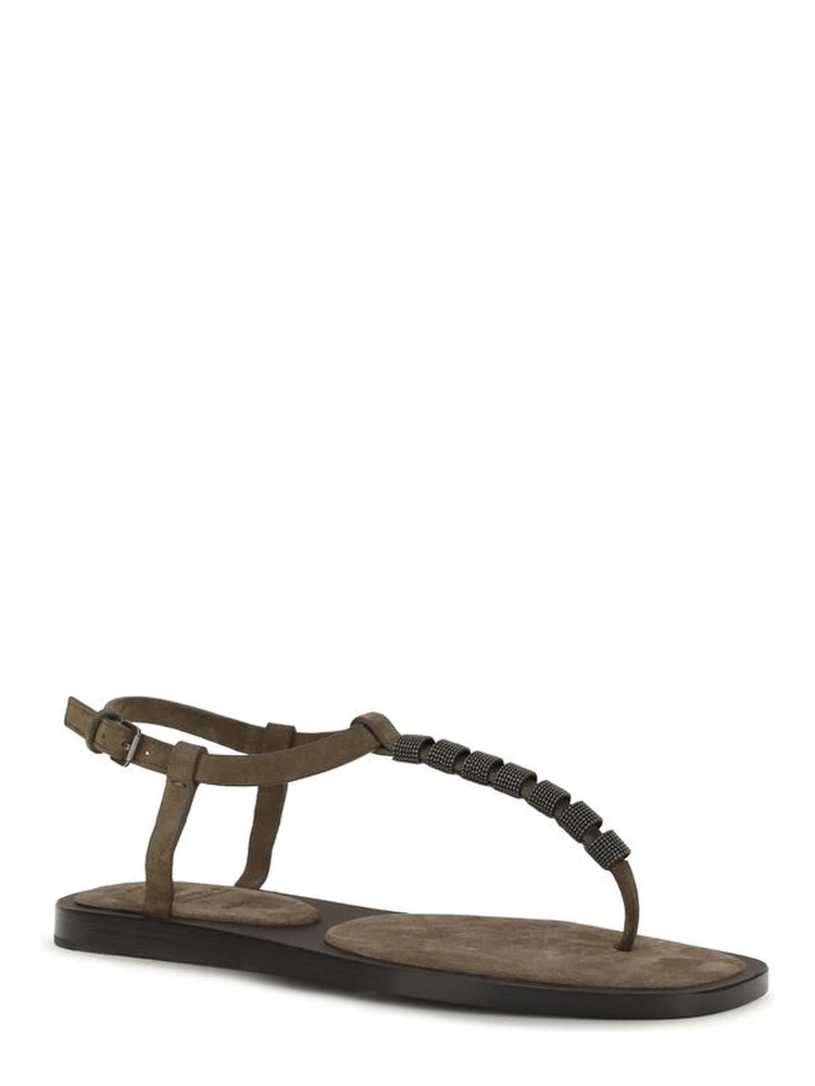 Brown Calf Leather Bos Taurus Flat Sandals alternative
