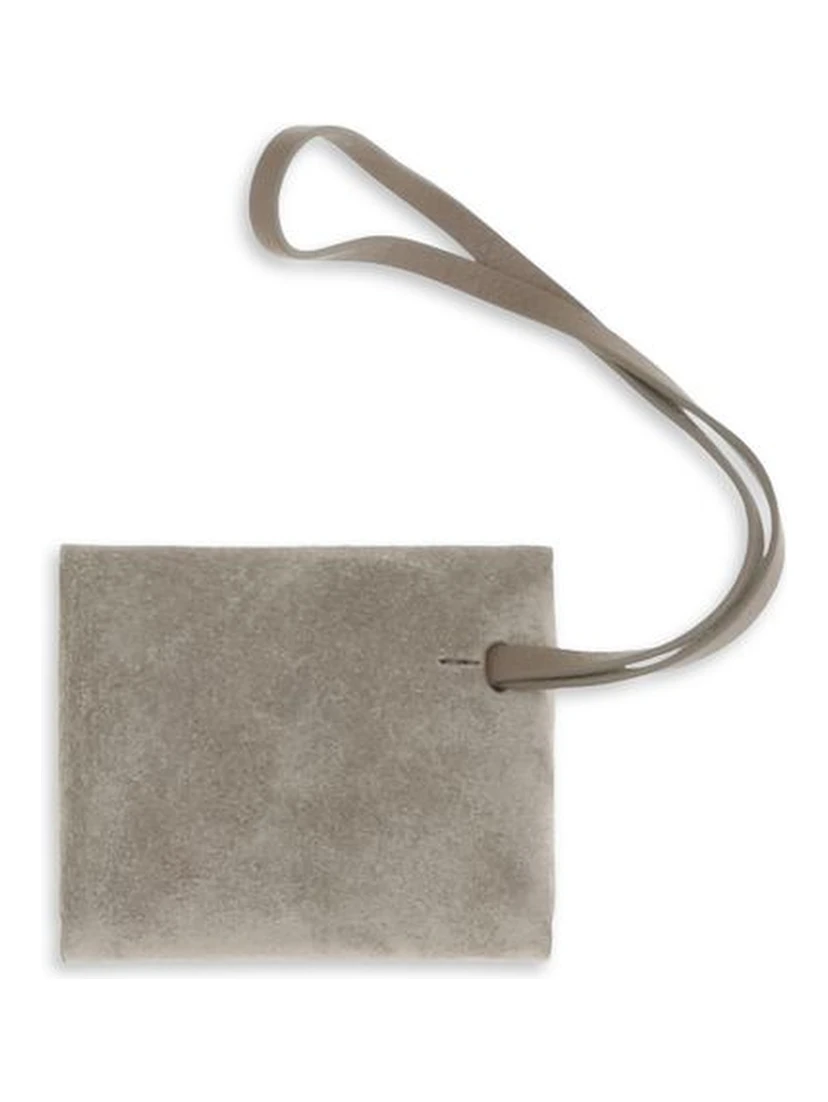 Gray Calf Leather Bos Taurus Keychain