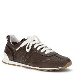 Brown Calf Leather Bos Taurus Athletic Sneakers