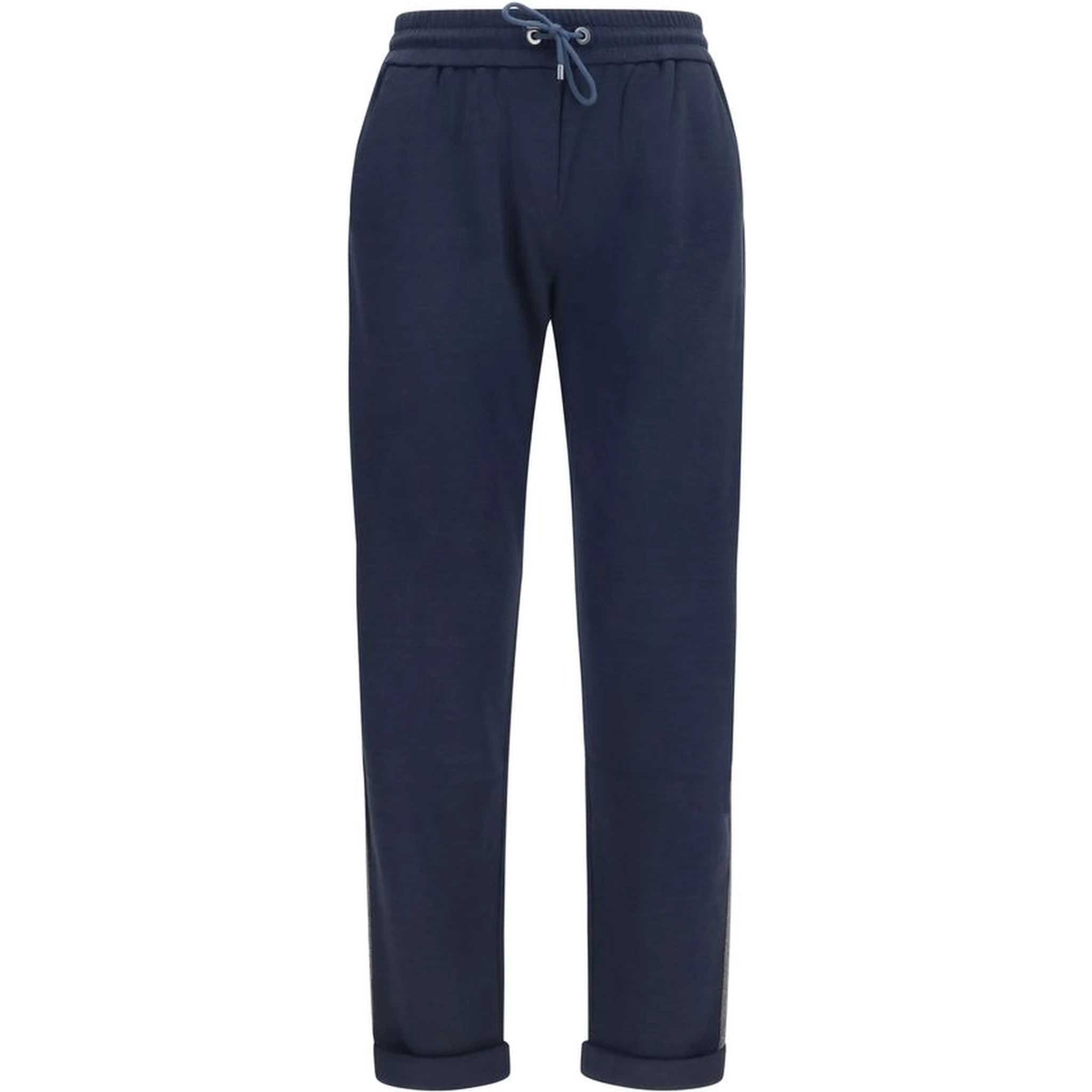 Blue Polyamide Casual Pants