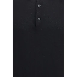 Black Cotton Polo Shirt